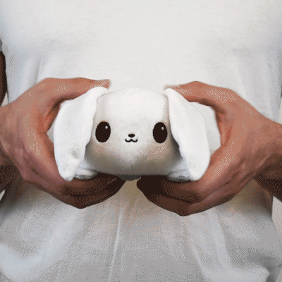 TeeTurtle Reversible Bunny: White/Gray (Mini) (ONLINE ORDER ONLY)