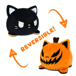TeeTurtle Reversible Cat: Jack-O-Lantern Orange/Black (Mini) (ONLINE ORDER ONLY)