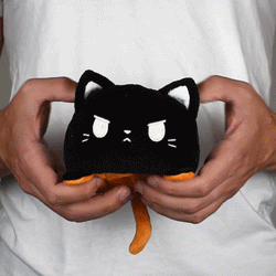 TeeTurtle Reversible Cat: Jack-O-Lantern Orange/Black (Mini) (ONLINE ORDER ONLY)