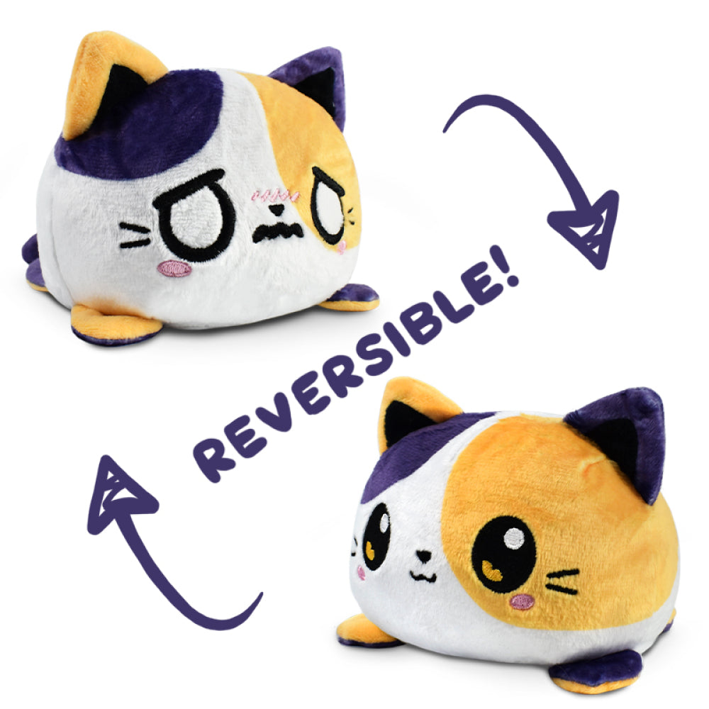 TeeTurtle Reversible Cat: Calico Happy/Worried (Mini) (ONLINE ORDER ONLY)