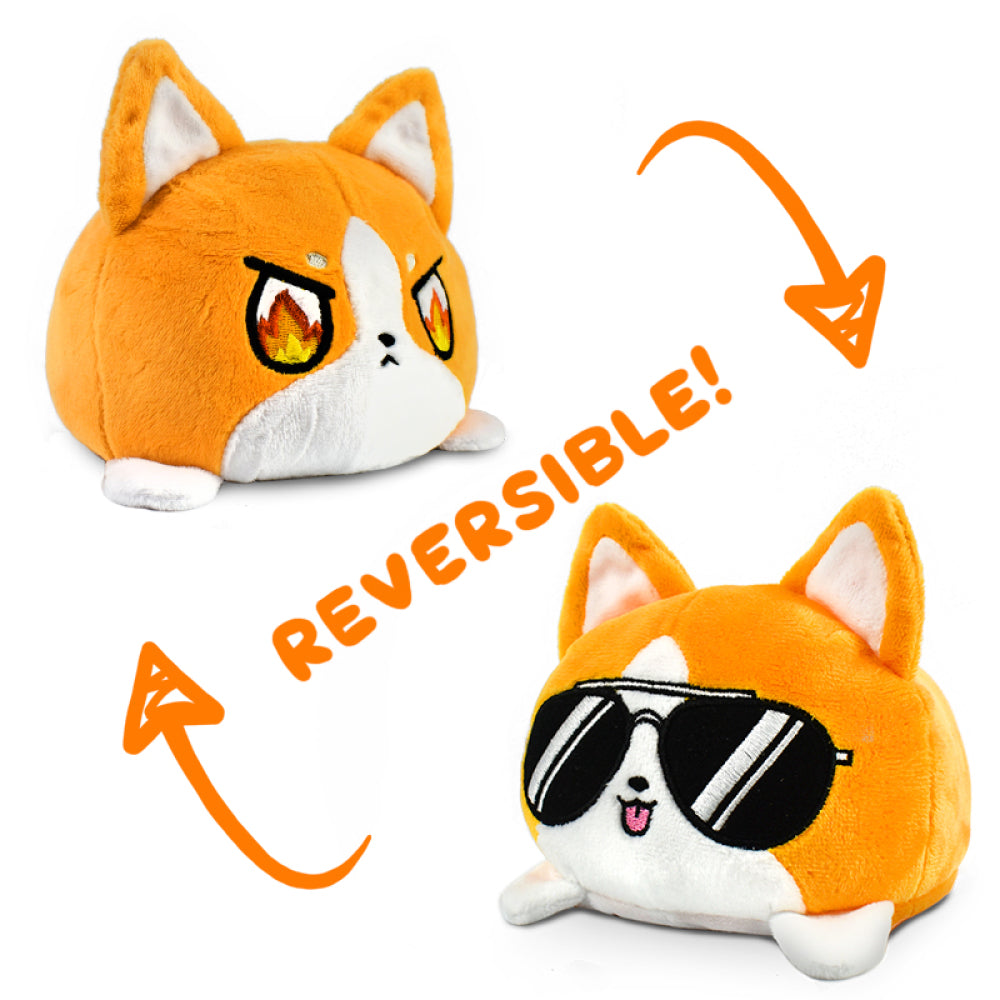 TeeTurtle Reversible Corgi: Orange Sunglasses (Mini) (ONLINE ORDER ONLY)