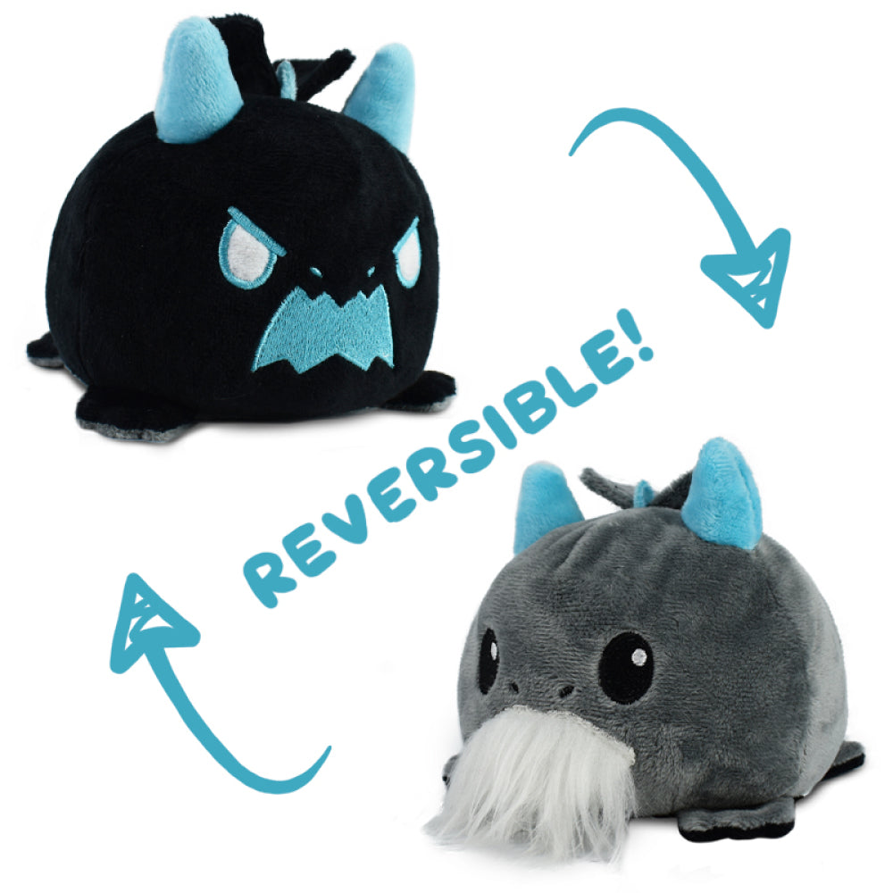 TeeTurtle Reversible Dragon: Gray Bearded/Black (Mini) (ONLINE ORDER ONLY)