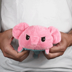 TeeTurtle Reversible Elephant: Aqua/Pink (Mini) (ONLINE ORDER ONLY)