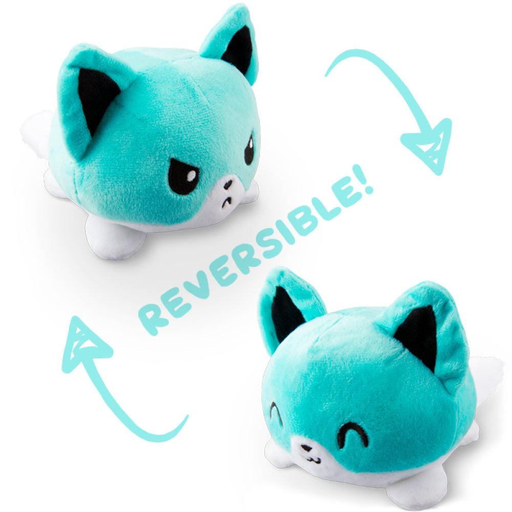 TeeTurtle Reversible Fox: Aqua (Mini) (ONLINE ORDER ONLY)