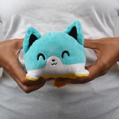 TeeTurtle Reversible Kitsune: Aqua/Orange (Mini) (ONLINE ORDER ONLY)