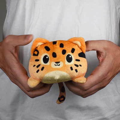 TeeTurtle Reversible Leopard: Orange (Mini) (ONLINE ORDER ONLY)
