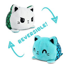 TeeTurtle Reversible Mercat: Aqua/White (Mini) (ONLINE ORDER ONLY)