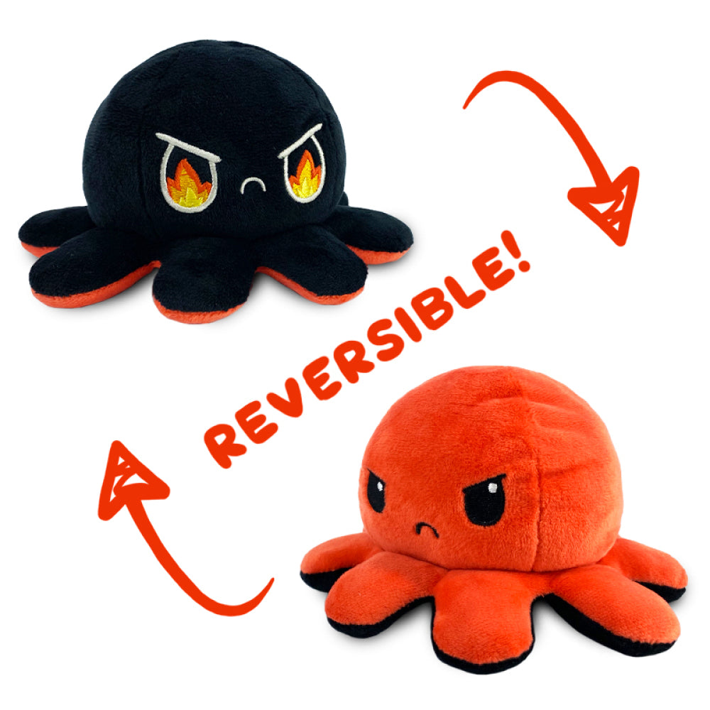 TeeTurtle Reversible Octopus: Red/Black (Mini) (ONLINE ORDER ONLY)