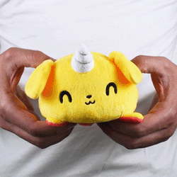 TeeTurtle Reversible Puppicorn: Yellow/Red (Mini) (ONLINE ORDER ONLY)