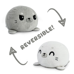 TeeTurtle Reversible Seal: White/Gray (Mini) (ONLINE ORDER ONLY)