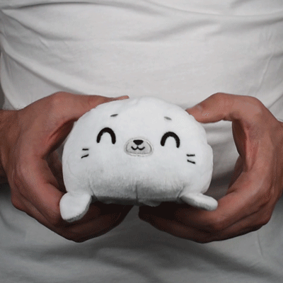 TeeTurtle Reversible Seal: White/Gray (Mini) (ONLINE ORDER ONLY)
