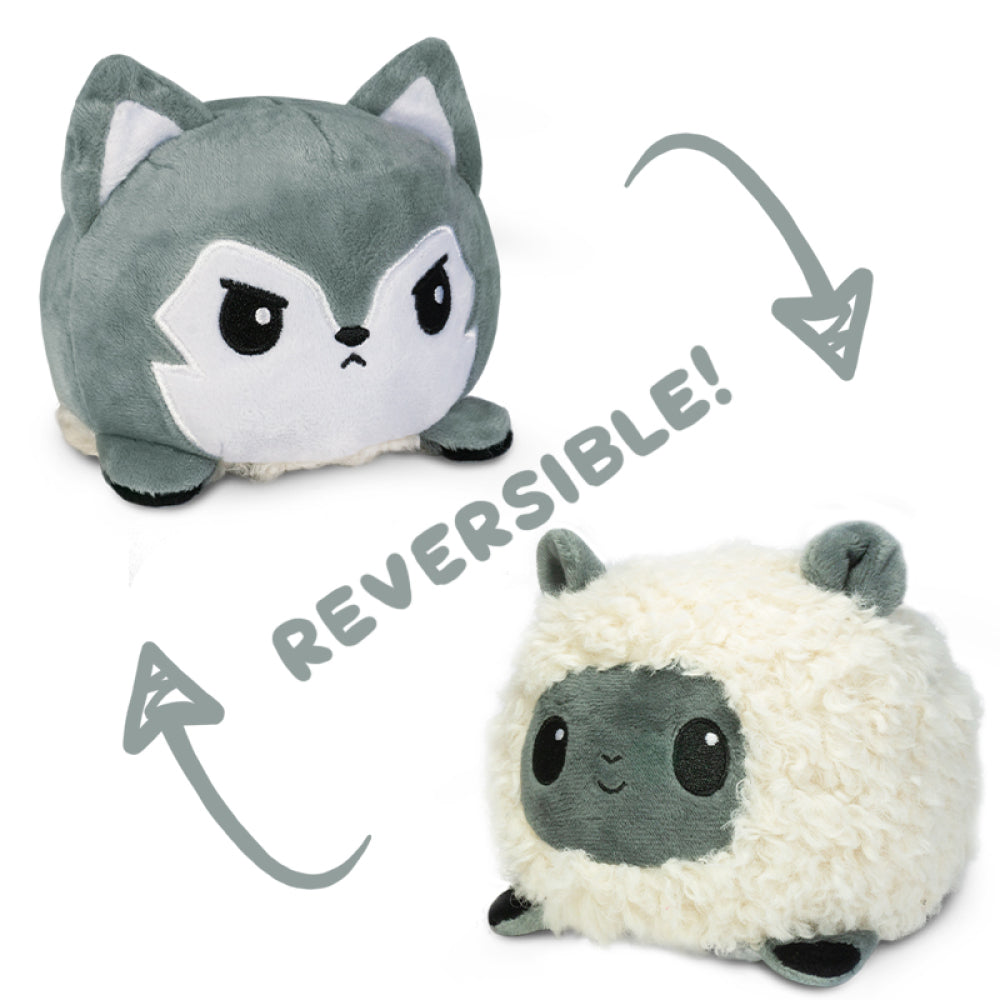 TeeTurtle Reversible Sheep/Wolf: White/Gray (Mini) (ONLINE ORDER ONLY)