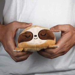 TeeTurtle Reversible Sloth: Brown (Mini) (ONLINE ORDER ONLY)