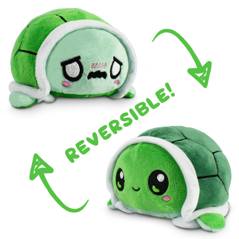 TeeTurtle Reversible Turtle: Worried/Green (Mini) (ONLINE ORDER ONLY)