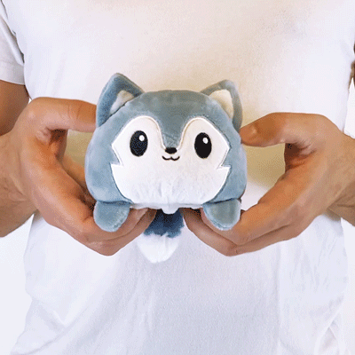 TeeTurtle Reversible Wolf: Gray (Mini) (ONLINE ORDER ONLY)