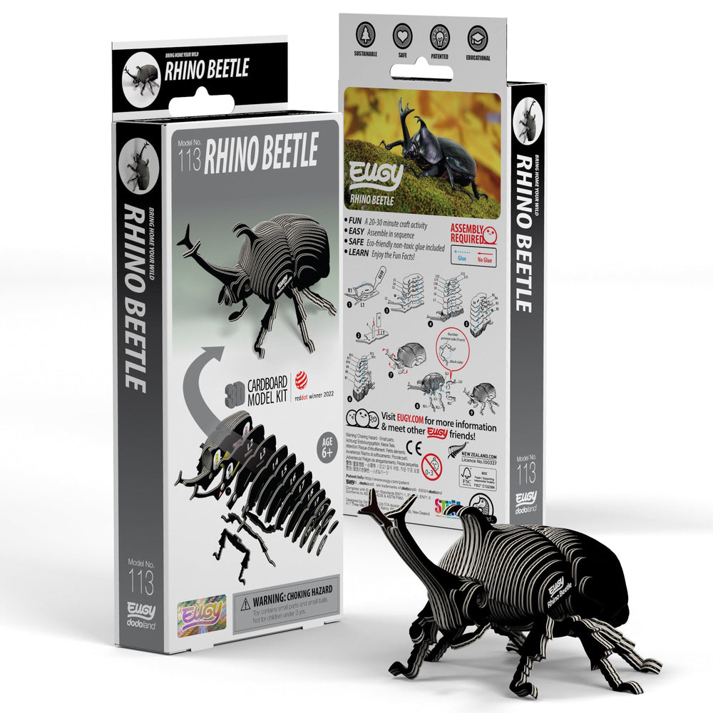 Rhino Beetle 3D Cardboard Model Kit Eugy (ONLINE ORDER ONLY)