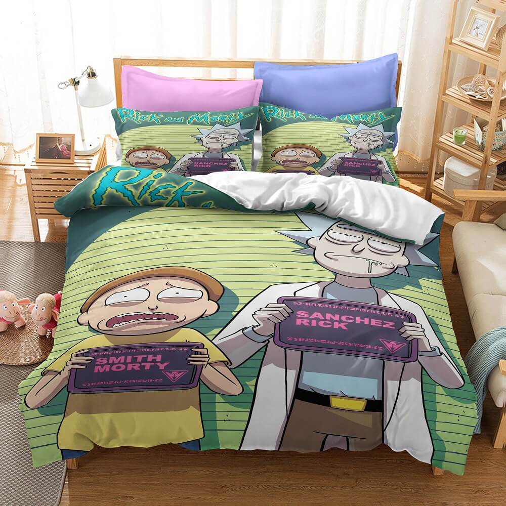 Rick And Morty 3 Piece Bedding Set Quilt Cover Without Filler (Online Order Only)