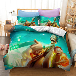 Rick And Morty 3 Piece Bedding Set Quilt Cover Without Filler (Online Order Only)