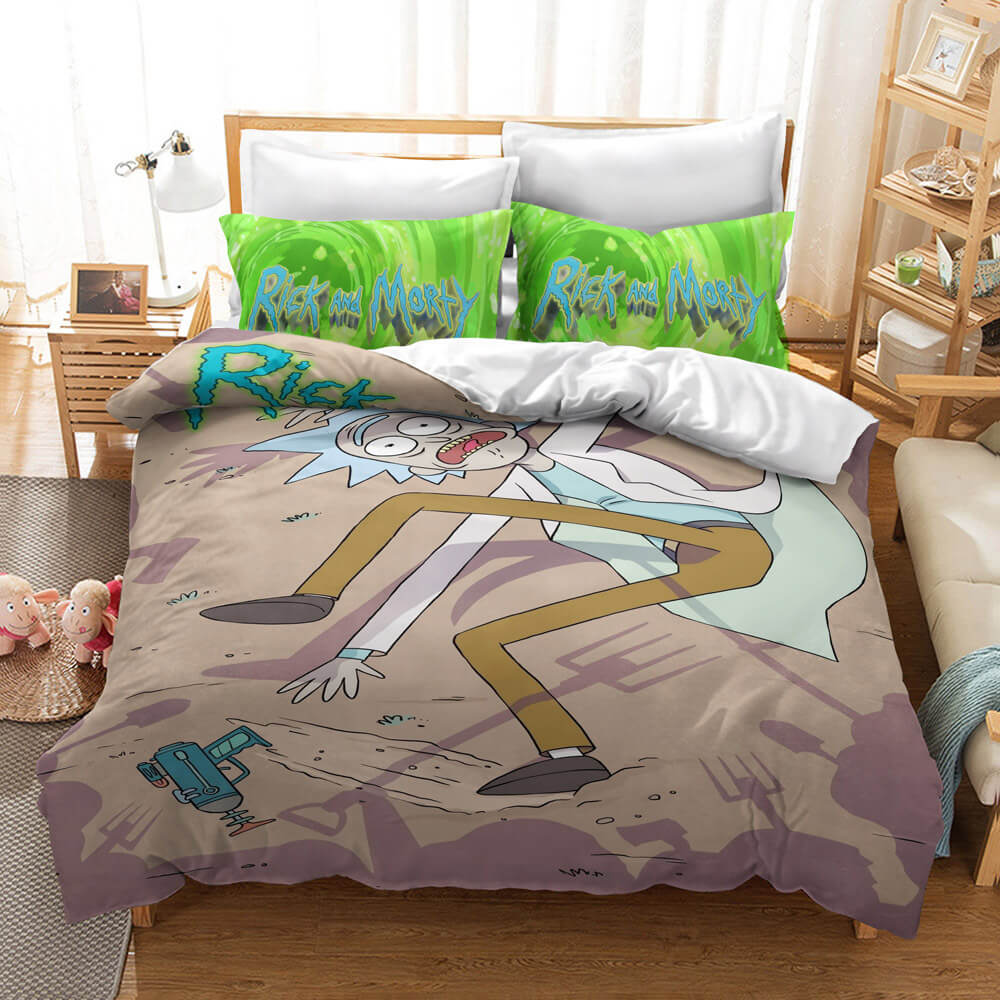 Rick And Morty 3 Piece Bedding Set Quilt Cover Without Filler (Online Order Only)