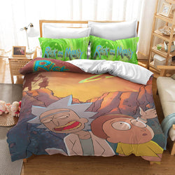 Rick And Morty 3 Piece Bedding Set Quilt Cover Without Filler (Online Order Only)