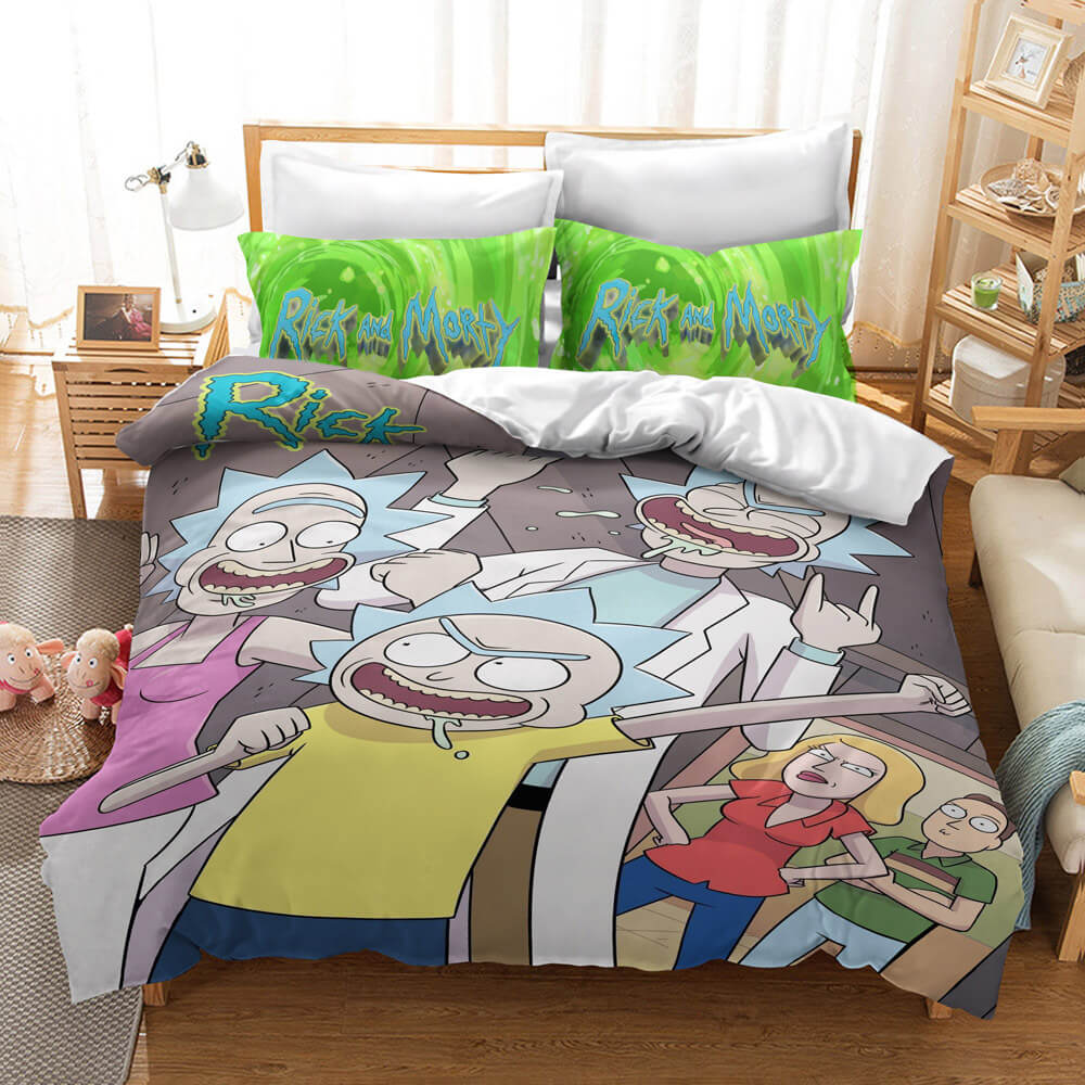 Rick And Morty Bedding Set Quilt Cover Without Filler (Online Order Only)