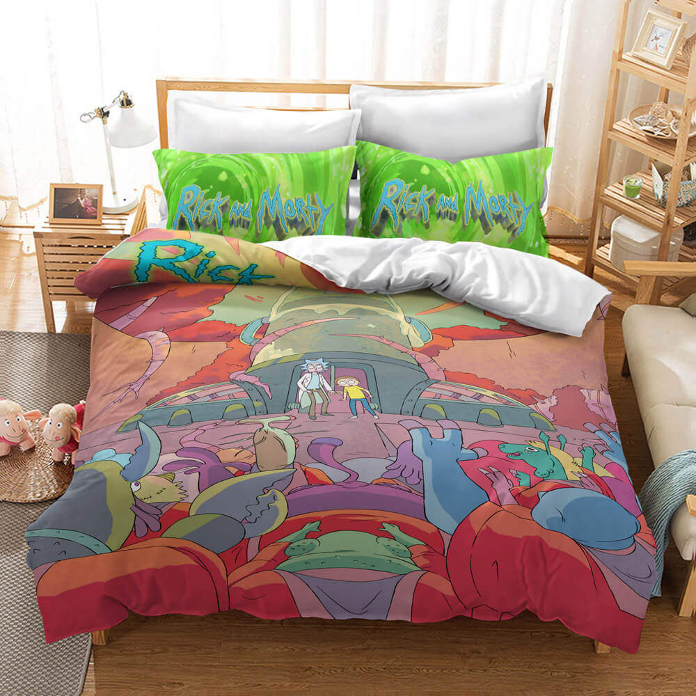Rick And Morty Bedding Set Quilt Cover Without Filler (Online Order Only)