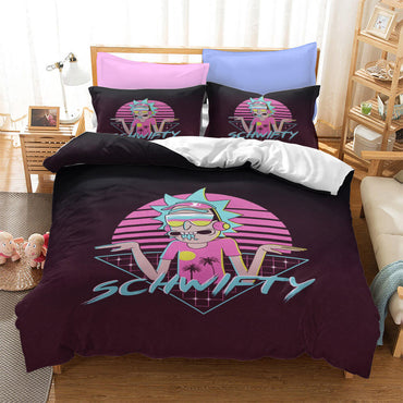 Rick And Morty Bedding Set Quilt Cover Without Filler (Online Order Only)