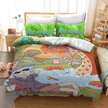 Rick And Morty Cosplay Bedding Quilt Cover Without Filler (Online Order Only)
