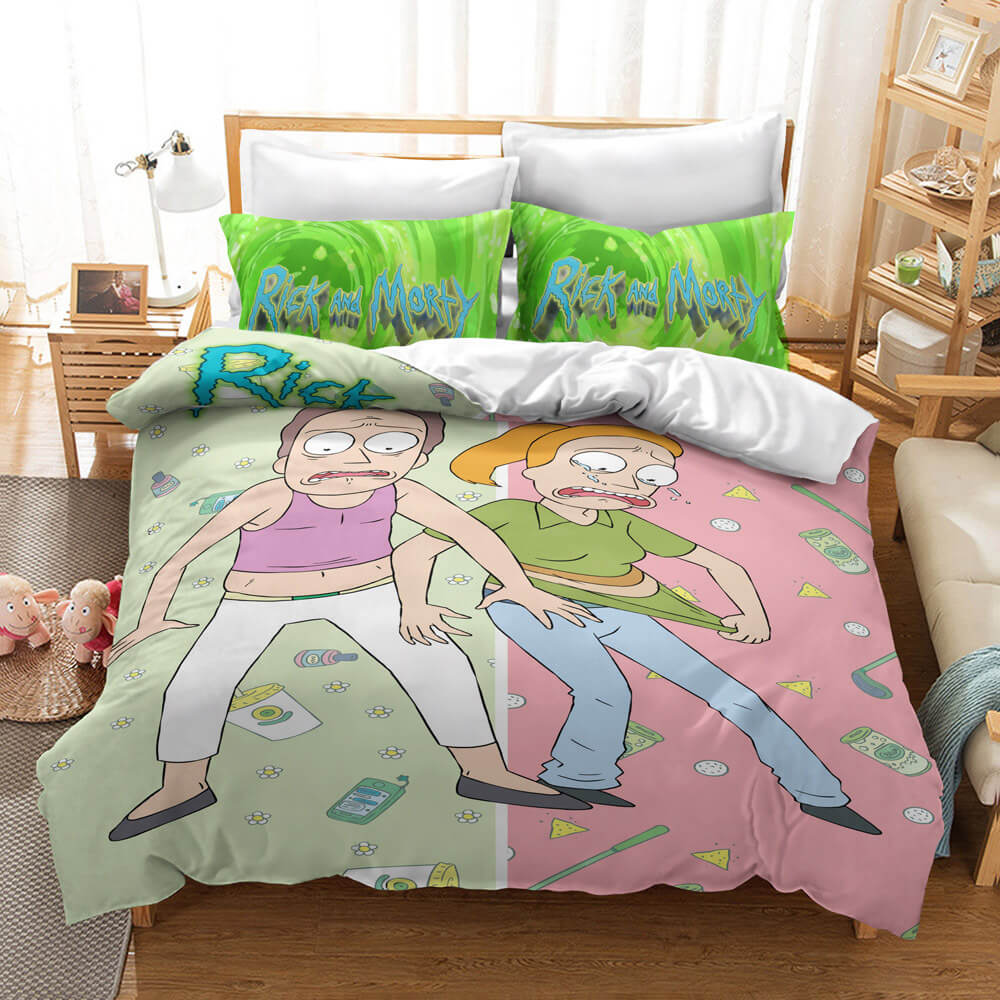 Rick And Morty Bedding Set Quilt Cover Without Filler (Online Order Only)