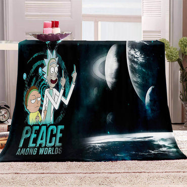 Rick and Morty Blanket Flannel Throw Room Decoration (Online Order Only)