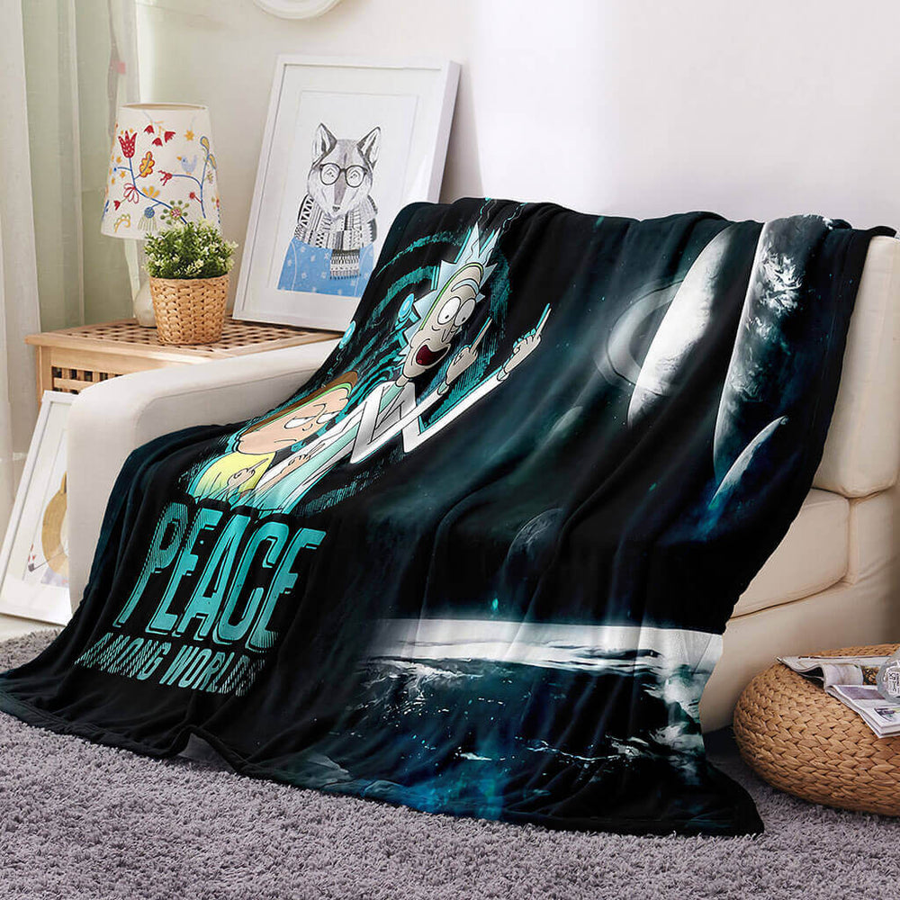 Rick and Morty Blanket Flannel Throw Room Decoration (Online Order Only)
