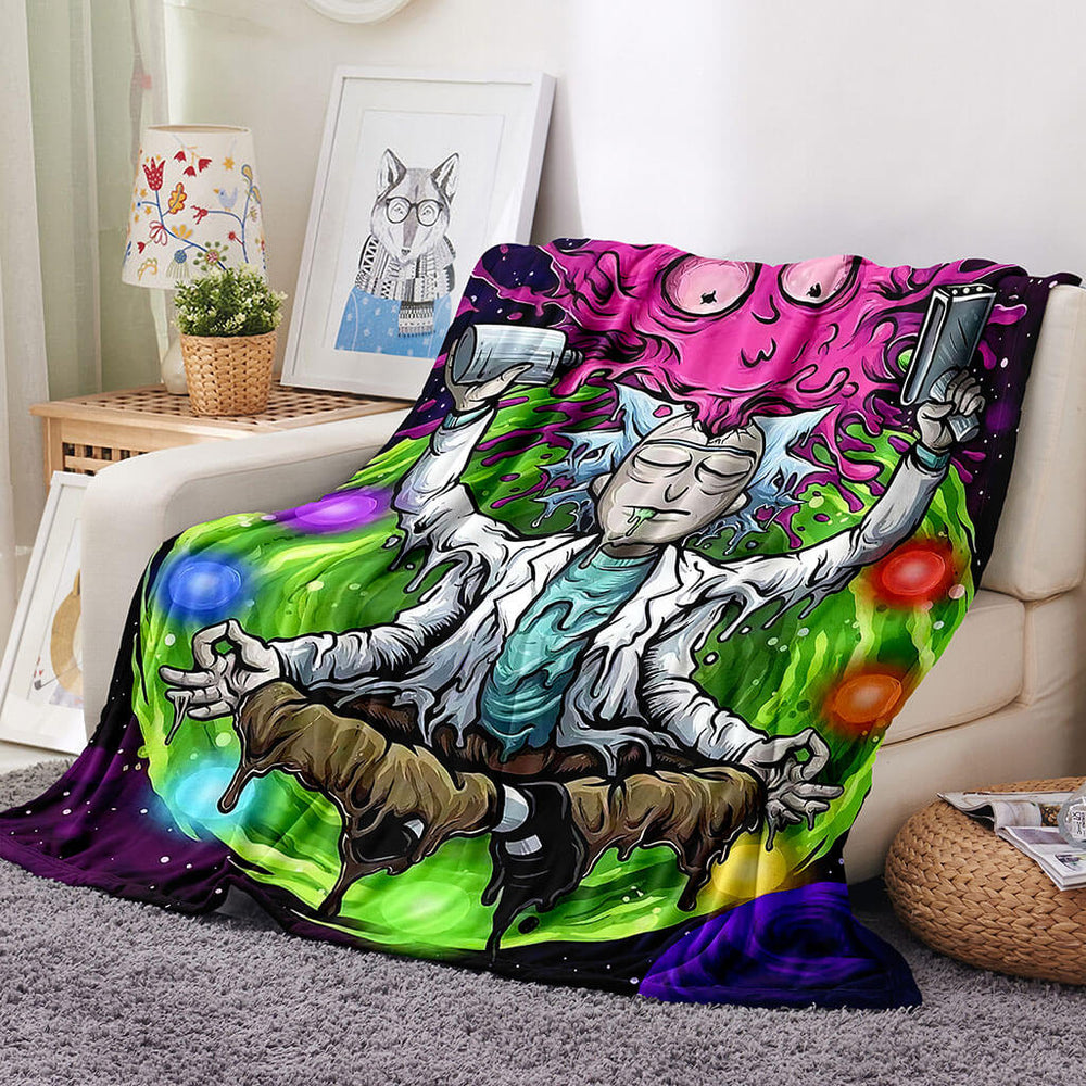Rick and Morty Blanket Flannel Throw Room Decoration (Online Order Only)