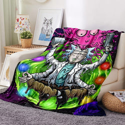 Rick and Morty Blanket Flannel Throw Room Decoration (Online Order Only)