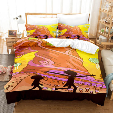 Rick and Morty Cosplay Kids Soft Bedding Sets Quilt Covers Without Filler (Online Order Only)