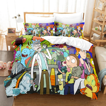 Rick and Morty Cosplay Kids Soft Bedding Sets Quilt Covers Without Filler (Online Order Only)