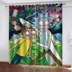 Rick and Morty Curtains Cosplay Blackout Window Treatments Drapes (Online Order Only)