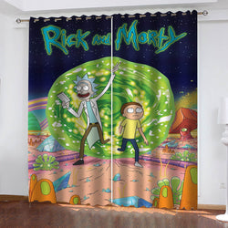 Rick and Morty Curtains Cosplay Blackout Window Treatments Drapes (Online Order Only)