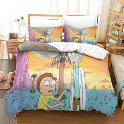 Rick and Morty Pattern Bedding Set Quilt Cover Without Filler (Online Order Only)