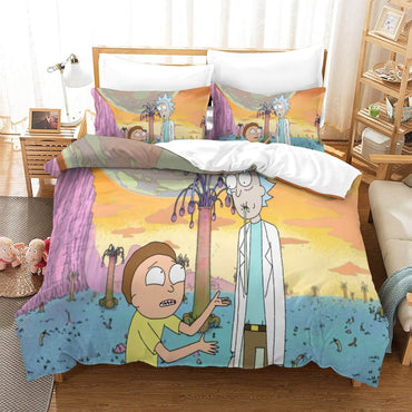 Rick and Morty Pattern Bedding Set Quilt Cover Without Filler (Online Order Only)