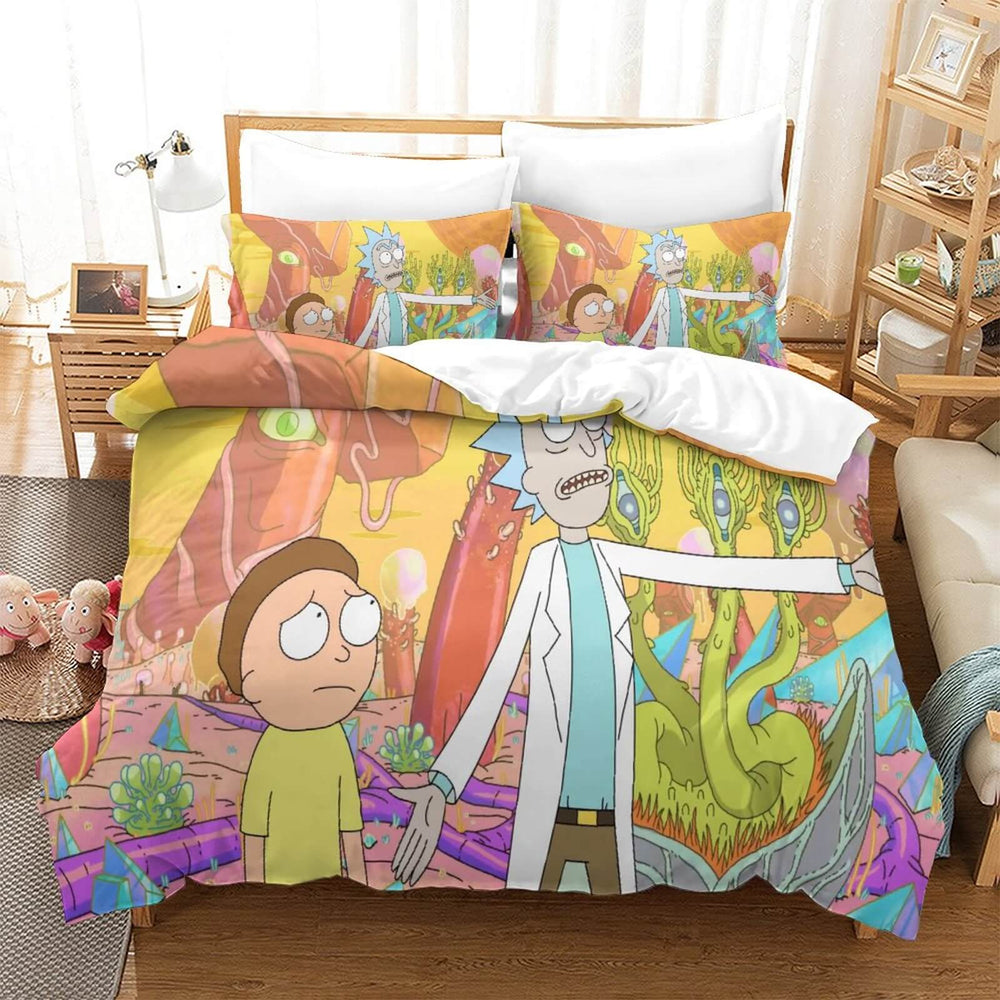Rick and Morty Pattern Bedding Set Quilt Cover Without Filler (Online Order Only)