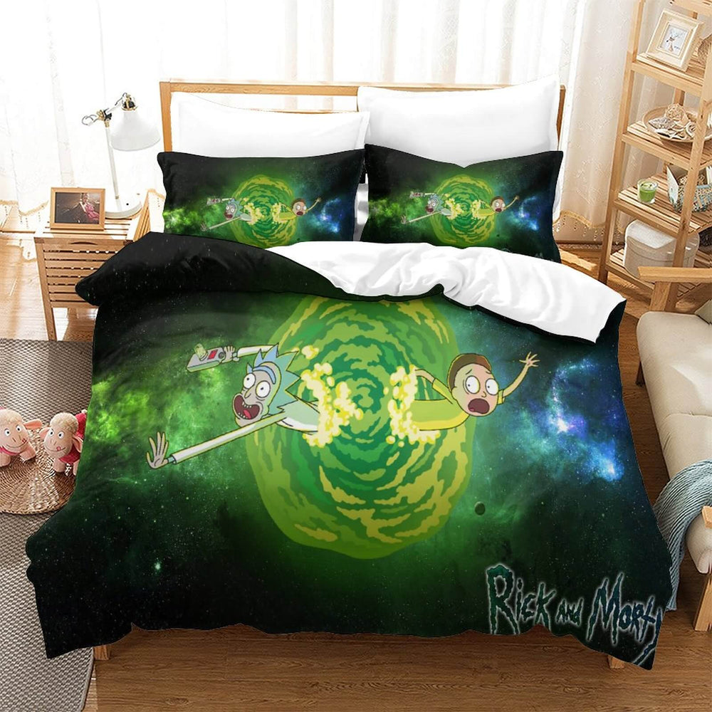 Rick and Morty Pattern Bedding Set Quilt Cover Without Filler (Online Order Only)