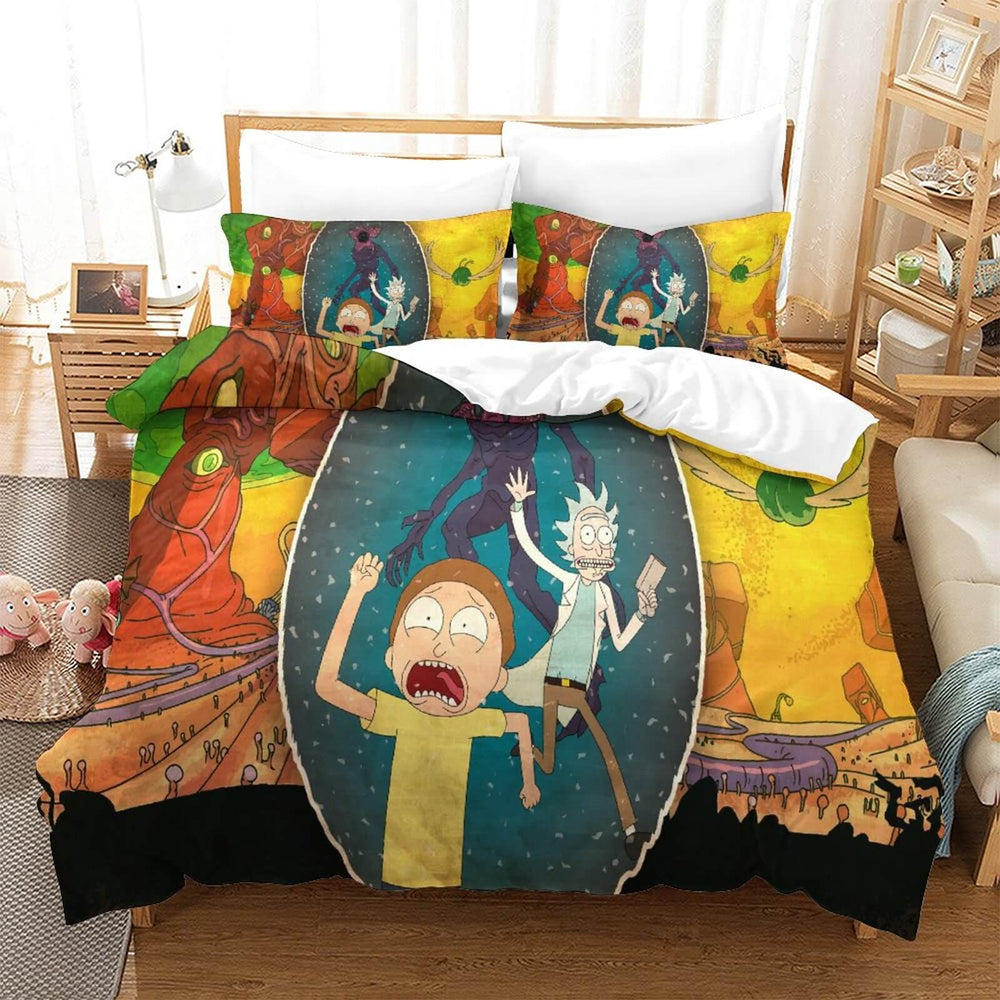 Rick and Morty Pattern Bedding Set Quilt Cover Without Filler (Online Order Only)