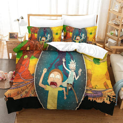 Rick and Morty Pattern Bedding Set Quilt Cover Without Filler (Online Order Only)