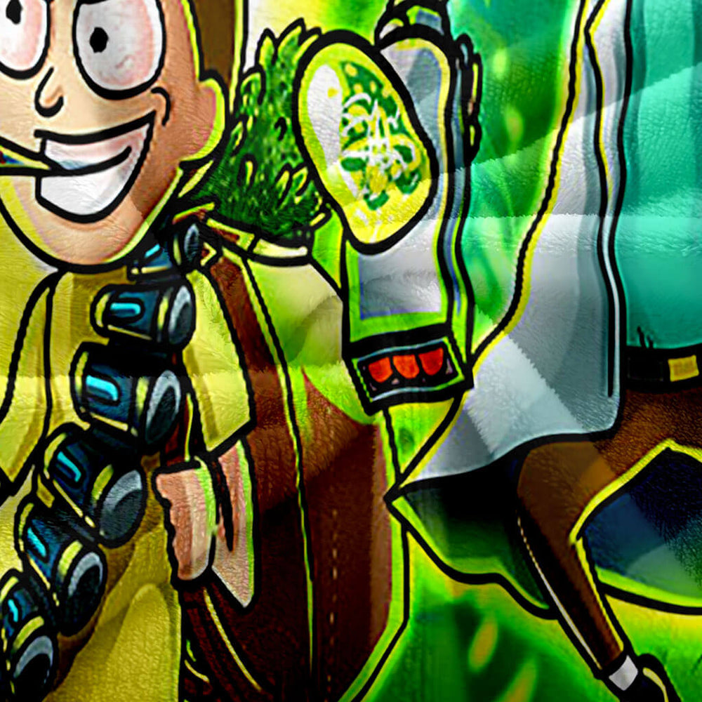 Rick and Morty Pattern Blanket Flannel Throw Room Decoration (Online Order Only)