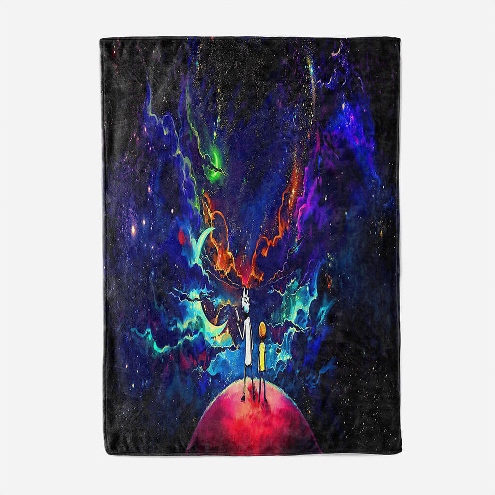 Rick and Morty Pattern Blanket Flannel Throw Room Decoration (Online Order Only)