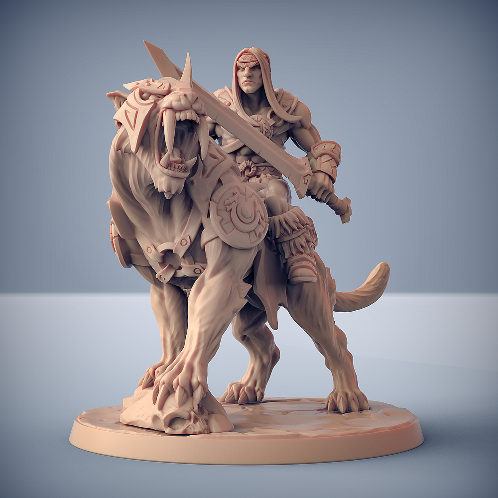 3D Printed Artisan Guild Smilodon Riders Dragonpeak Barbarians 28mm 32mm (Online Only)