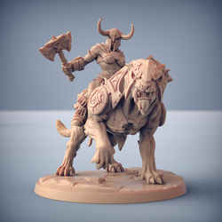3D Printed Artisan Guild Smilodon Riders Dragonpeak Barbarians 28mm 32mm (Online Only)