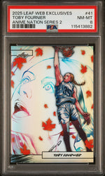 Graded 2025 Leaf Web Exclusives Toby Fournier #41 Anime Nation Series 2 /99 Basketball Card PSA 8 Near Mint (ONLINE ORDER ONLY)