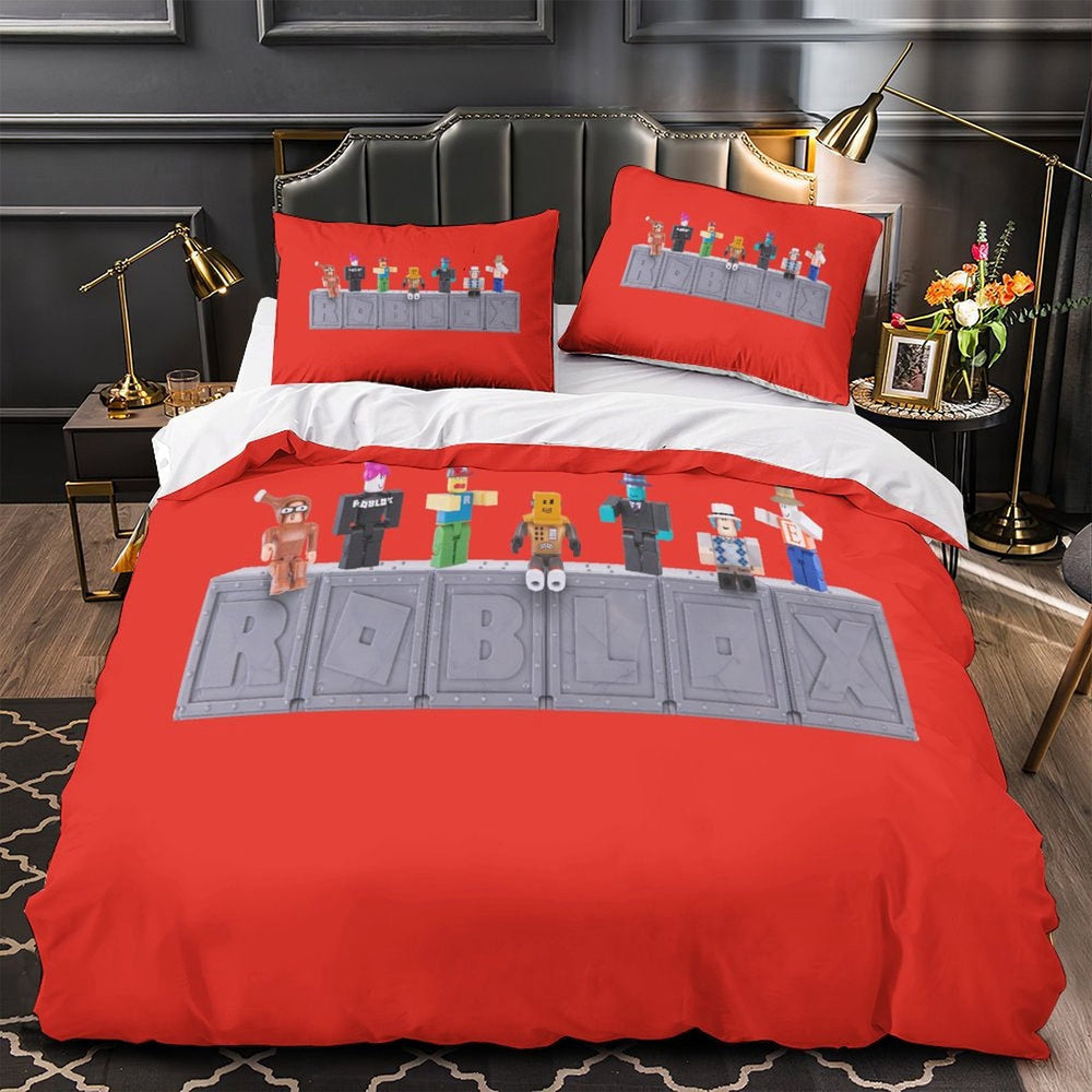 Roblox Bedding Set Kids Quilt Pattern Duvet Cover Without Filler (Online Order Only)