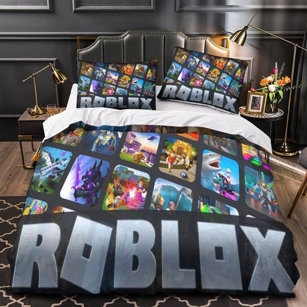 Roblox Bedding Set Kids Quilt Pattern Duvet Cover Without Filler (Online Order Only)